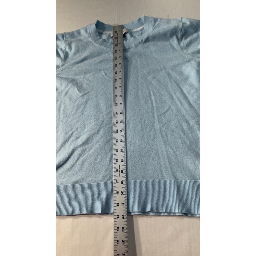 Free Assembly Light Blue Crewneck Sweater Long Sleeve Ribbed Knit Large 12-14 - Picture 2 of 6